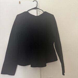 Black knit cardigan blazer with peplum style new never word with tags
